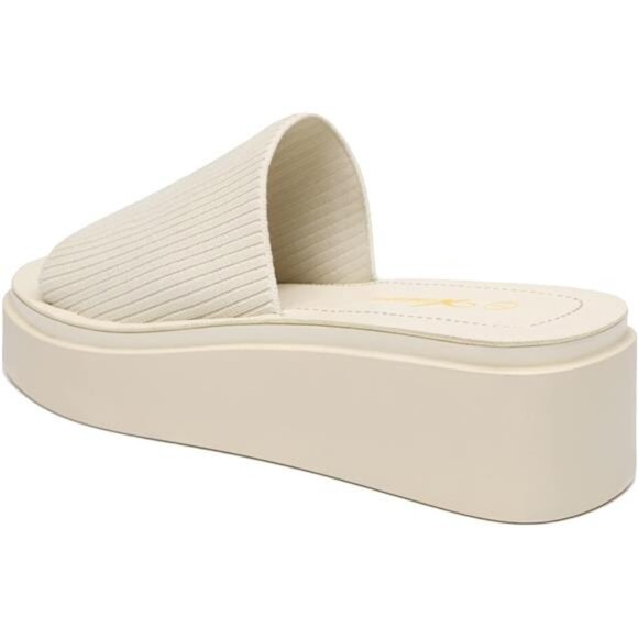 Athlefit Women's Slip On Platform Sandals Comfortable Open Toe Flatform Chunky - Picture 4 of 7